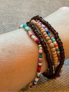 Jbloom Multicolor Seed Bead Stretchy Bracelet Set - Women's Jewelry